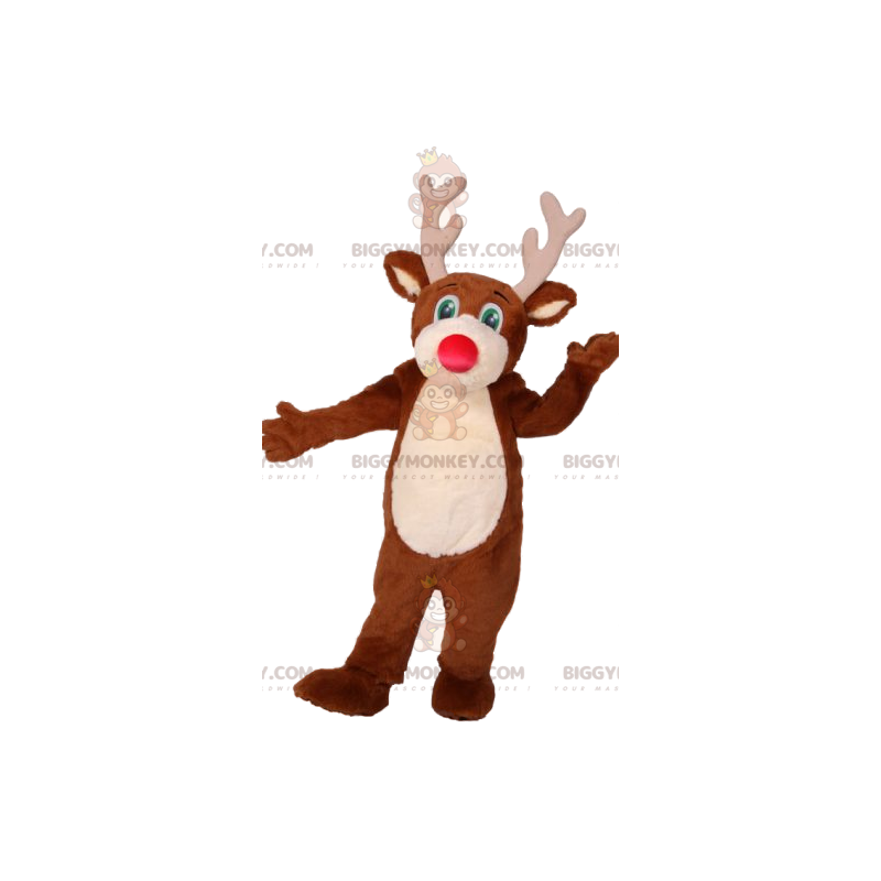 Costume da mascotte Cervo BIGGYMONKEY™ con un bellissimo muso Costume da mascotte Cervo BIGGYMONKEY™ con un bellissimo muso