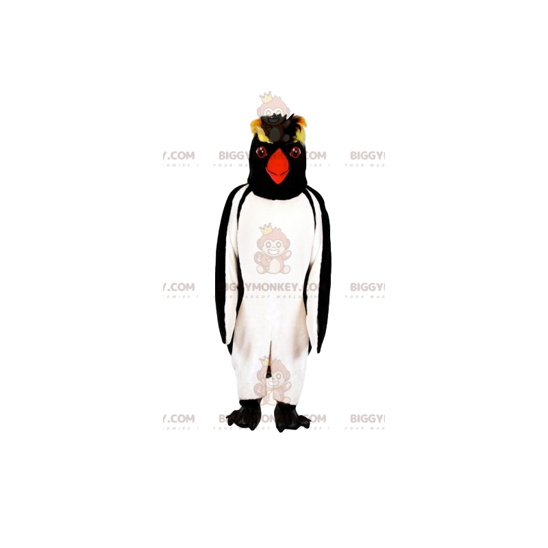 BIGGYMONKEY™ Penguin Mascot Costume with yellow puff. – BIGGYMONKEY™ Penguin Mascot Costume with yellow puff. –