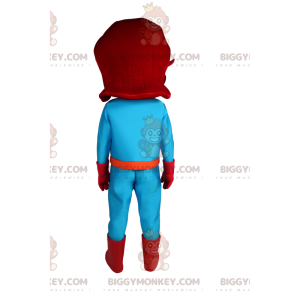 Kostým maskota BIGGYMONKEY™ s maskotem superhrdinky v modrém
