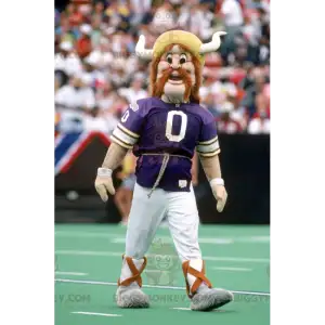 Red Viking BIGGYMONKEY™ Mascot Costume In Sportswear With
