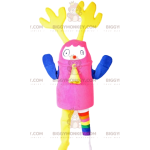 Kostým maskota postavy BIGGYMONKEY™ se žlutými parohy –