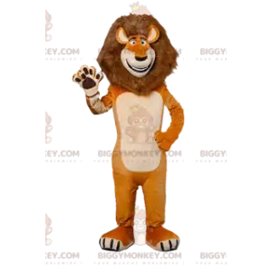 Kostým maskota BIGGYMONKEY™ Alexe, slavného lva z Madagaskaru –