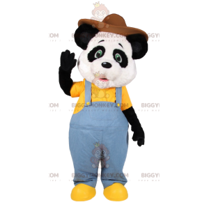 Disfraz de mascota de panda BIGGYMONKEY™ con overol de