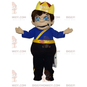 Little Boy BIGGYMONKEY™ Mascot Costume in King Outfit. -