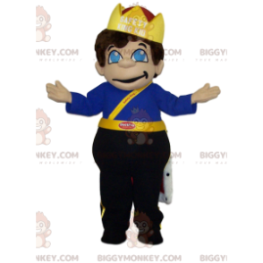 Little Boy BIGGYMONKEY™ Mascot Costume in King Outfit. –