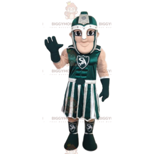 Πράσινη και λευκή στολή μασκότ BIGGYMONKEY™ Roman Warrior - Ανθρώπινες Μασκότ - BIGGYMONKEY_012414 - BiggyMonkey.com