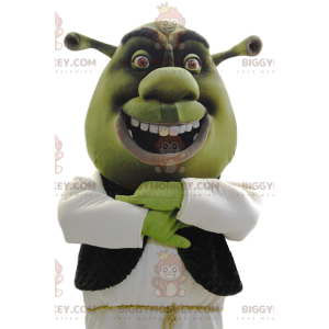 BIGGYMONKEY™ Maskottchenkostüm von Shrek, dem berühmten grünen