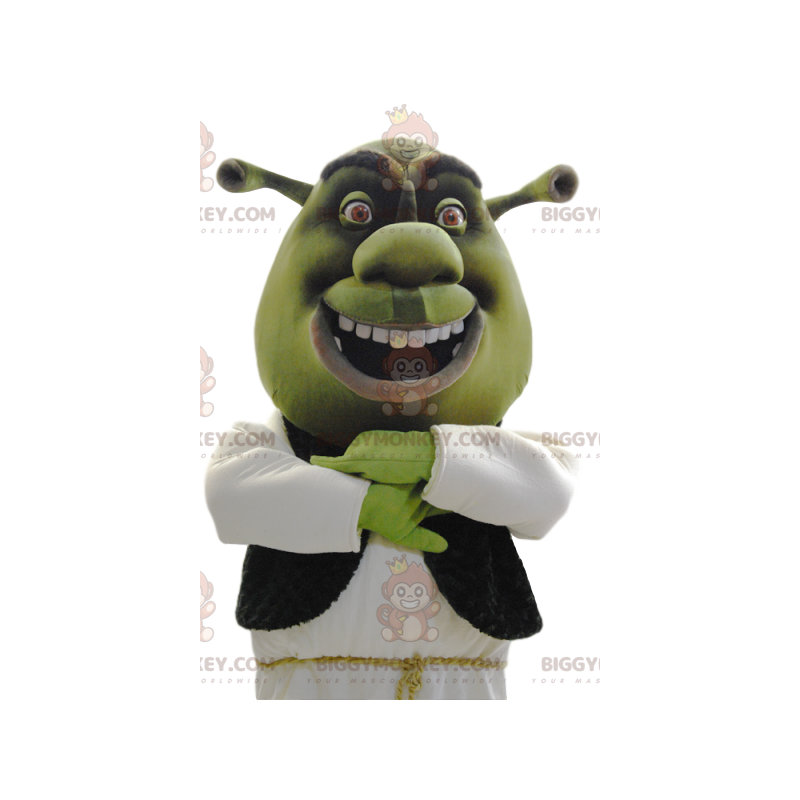 BIGGYMONKEY™ mascot costume of Shrek, the famous green ogre -