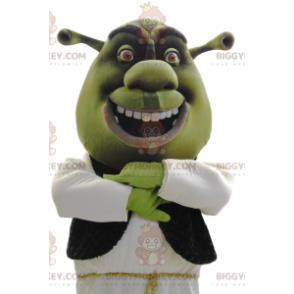 BIGGYMONKEY™ mascot costume of Shrek, the famous green ogre -