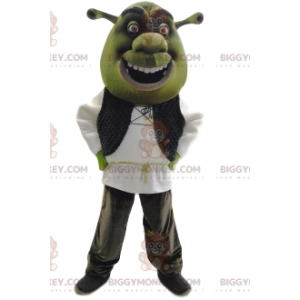 BIGGYMONKEY™ mascot costume of Shrek, the famous green ogre -