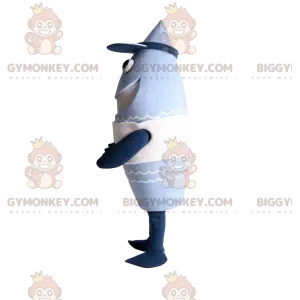 Kostým BIGGYMONKEY™ Blue Rocket Maskot s čepicí –