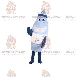 BIGGYMONKEY™ Blue Rocket Maskottchenkostüm mit Mütze -