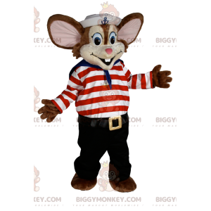 BIGGYMONKEY™ Mascot Costume of Little Mouse in Sailor Suit. -