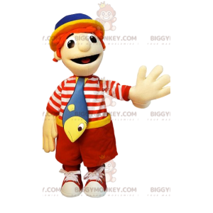 Kostým maskota BIGGYMONKEY™ Little Boy Fisherman Outfit - Chlapci a dívky maskoti - BIGGYMONKEY_012423 - BiggyMonkey.com
