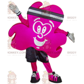 Disfraz de mascota Trébol fucsia BIGGYMONKEY™ en ropa deportiva