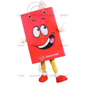 Red Paper Bag BIGGYMONKEY™ Mascot Costume.Bag Costume -
