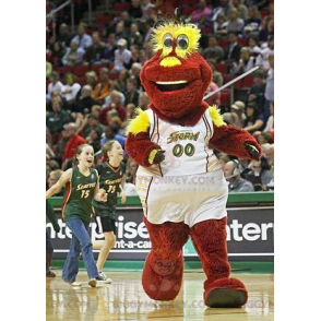 Red and Yellow Plush BIGGYMONKEY™ Mascot Costume in Sportswear