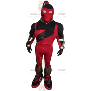 Costume de mascotte BIGGYMONKEY™ de super-héros masqué en rouge