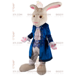 Disfraz de mascota de conejo blanco BIGGYMONKEY™ con chaqueta