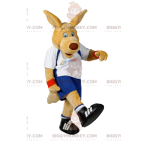BIGGYMONKEY™ maskotkostyme av beige hund i sportsklær. hundekostyme - Hundemasker - BIGGYMONKEY_012438 - BiggyMonkey.com