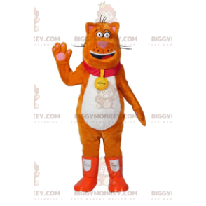Big Orange Cat BIGGYMONKEY™ maskotkostume. fed kat kostume -