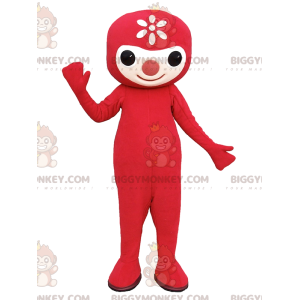 BIGGYMONKEY™ Little Red Man With Cute Nose Mascot Costume -