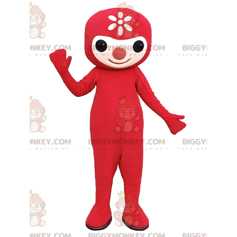 Traje de mascote BIGGYMONKEY™ Pequeno Homem Vermelho com Nariz Traje de mascote BIGGYMONKEY™ Pequeno Homem Vermelho com Nariz