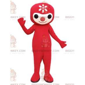 BIGGYMONKEY™ Little Red Man With Cute Nose Mascot Costume -