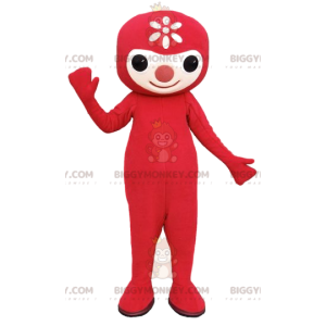 BIGGYMONKEY™ Little Red Man With Cute Nose Mascot Costume -