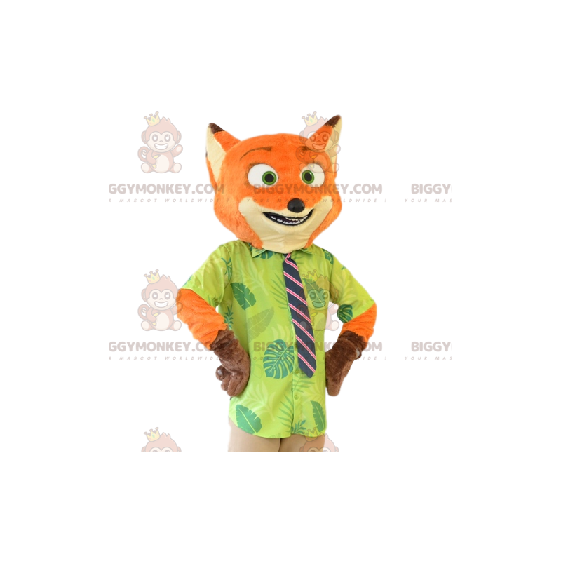 Red Fox BIGGYMONKEY™ Mascot Costume in Tie Suit. Sizes L (175-180CM)