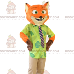Red Fox BIGGYMONKEY™-mascottekostuum in stropdaskostuum. vos