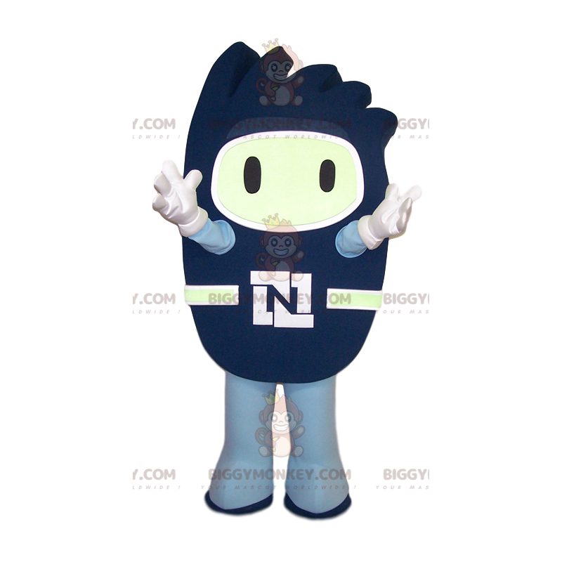Face Shaped Blue Paddle BIGGYMONKEY™ Mascot Costume -