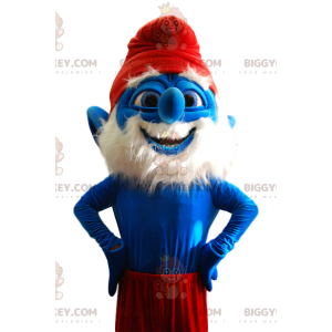 Fato de mascote Papa Smurf BIGGYMONKEY™. Fantasia de Papai