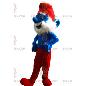 Grote smurf BIGGYMONKEY™ mascottekostuum. Grote Smurf Kostuum -