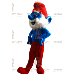 Costume de mascotte BIGGYMONKEY™ du Grand Schtroumpf. Costume