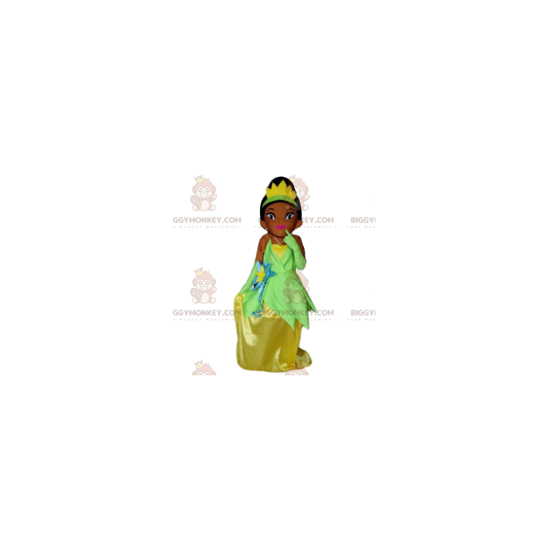 Prinses BIGGYMONKEY™ mascottekostuum met glitterjurk -