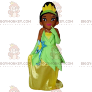 Prinses BIGGYMONKEY™ mascottekostuum met glitterjurk -