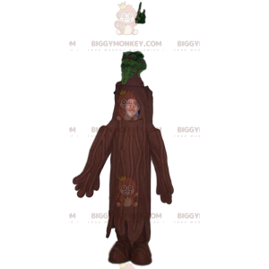 Traje de mascote Tree BIGGYMONKEY™ com lindo topete verde.