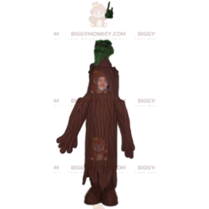 Tree BIGGYMONKEY™ maskottiasu kauniilla vihreällä yläsolmulla. puupuku - Istuta maskotteja - BiggyMonkey.com