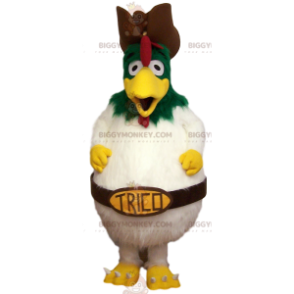  Big White Chicken BIGGYMONKEY™ maskotkostume. kylling kostume - Hens maskot - haner - høns - BiggyMonkey.com