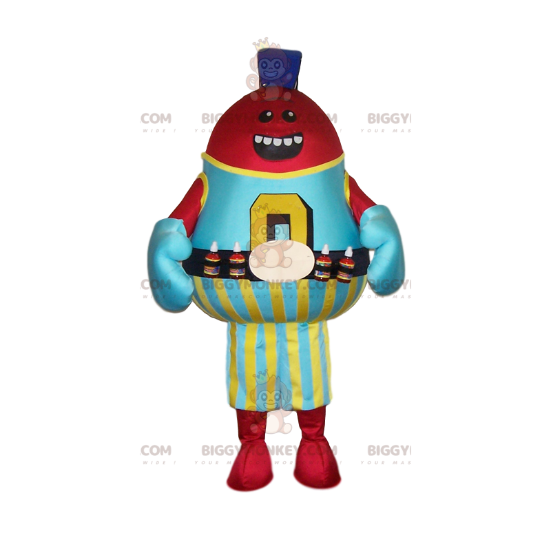 Costume de mascotte BIGGYMONKEY™ de bouteille de jus dodu et