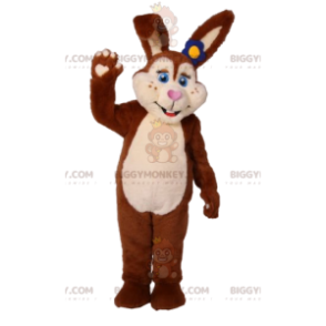 Brun og cremet kanin BIGGYMONKEY™ maskotkostume. kanin kostume - Kanin maskot - BIGGYMONKEY_012492 - BiggyMonkey.com