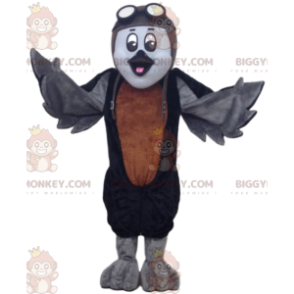Disfraz de mascota paloma mensajera gris BIGGYMONKEY™. Disfraz