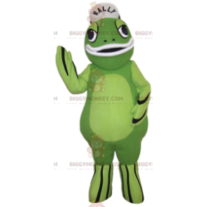 Grön groda BIGGYMONKEY™ maskotdräkt. Grön groda kostym -