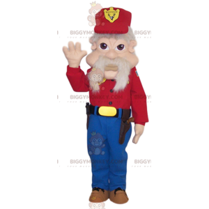 BIGGYMONKEY™ Disfraz de mascota de anciano con barba grande -