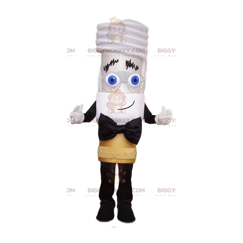 Kostium maskotki BIGGYMONKEY™ Biały mężczyzna z dużą czarną Kostium maskotki BIGGYMONKEY™ Biały mężczyzna z dużą czarną