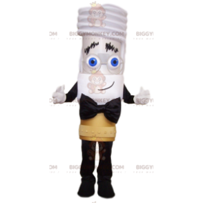 BIGGYMONKEY™ Mascottekostuum Witte man met grote zwarte