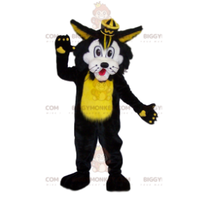 Disfraz de mascota BIGGYMONKEY™ de león negro y amarillo. traje de león - Mascotas de león - BiggyMonkey.com