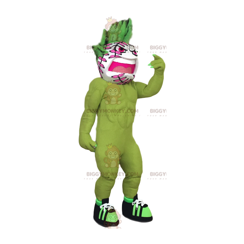Mens BIGGYMONKEY™ Mascot Costume with Baseball Head -