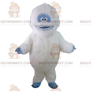 Costume de mascotte BIGGYMONKEY™ de yeti blanc et bleu. Costume